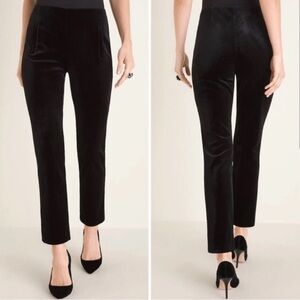 Chicos So-Slimming Juliet Stretch Black
Velvet Pull-On Ankle Pants Trousers